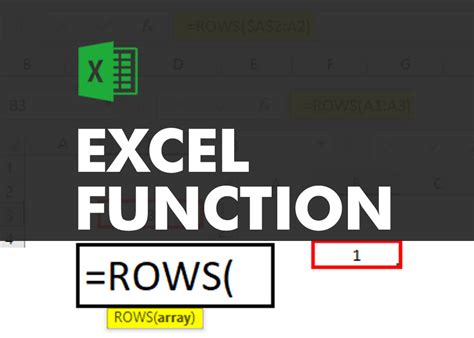 Entweder über eine funktion oder mit einer tastenkombination. ExcelSirJi | EXCEL FUNCTION - ROWS