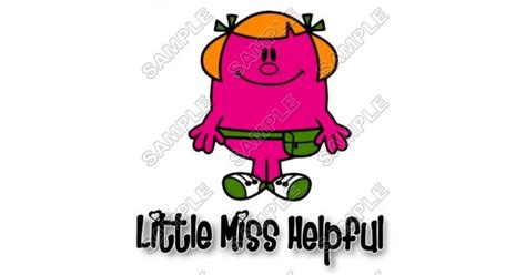 Mr Men And Little Miss Helpful T Shirt Iron On Transfer Decal