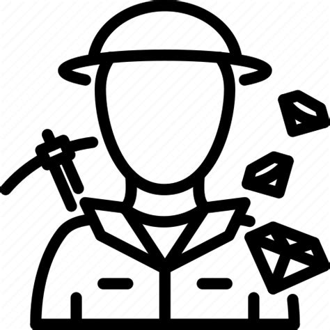 Collier Geologist Job Miner Occupation Profession Sapper Icon