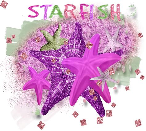 Purple Starfish Digital Art By Debra Miller Pixels