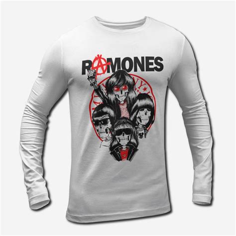 Ramones Anarchy Long Sleeve T Shirt Punk Rock Merch Metal Merch T