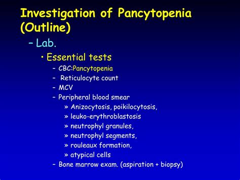 Ppt Pancytopenia And Aplastic Anemia Powerpoint Presentation Free