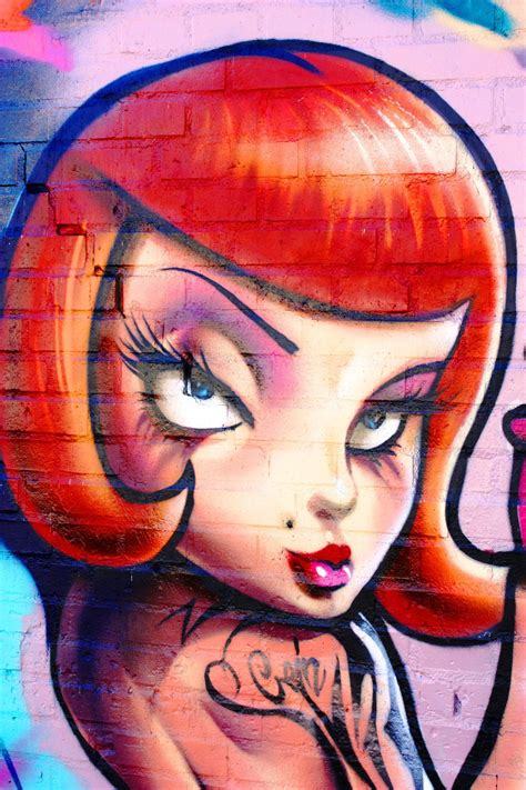 Sultry Red Head Graffiti Best Graffiti Street Art Graffiti Graffiti