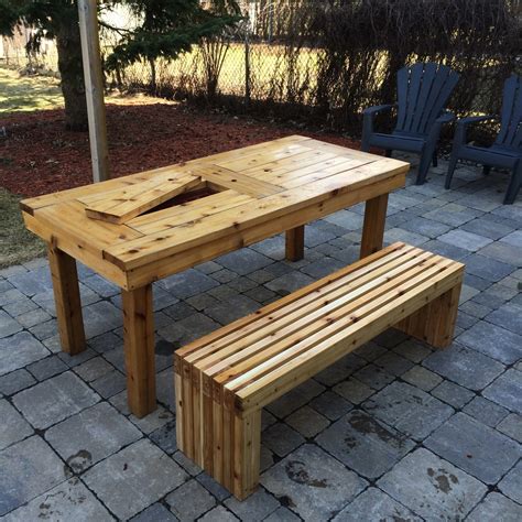 Ana White Diy Patio Table And Bench Diy Projects