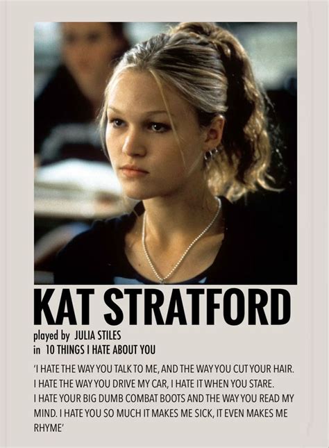 Kat Stratford By Millie In 2021 Iconic Movie Posters Movie Character