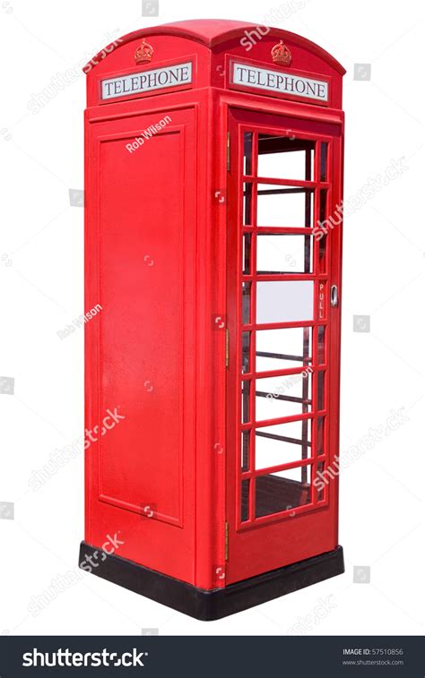 British Red Phone Booth Isolated On Stock Photo 57510856 Shutterstock