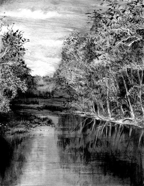How To Draw A Realistic River By Catlucker