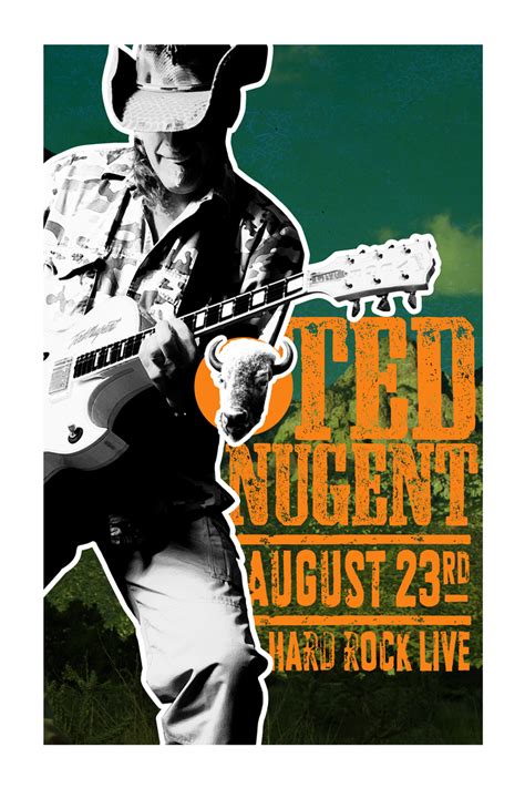 Ted Nugent Poster By Carol Anne Solberger At