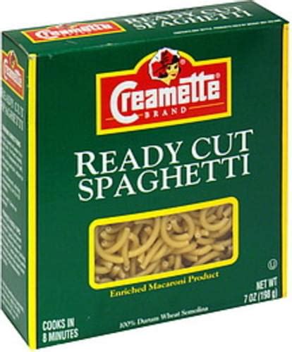 Creamette Ready Cut Spaghetti 7 Oz Nutrition Information Innit