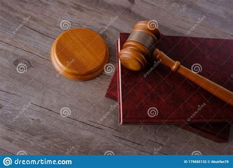 Gavel Of Justice Or Judgement Conceptual With Law Books Stock Photo