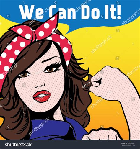 We Can Do Iconic Womans Fistsymbol Stock Vector Royalty Free