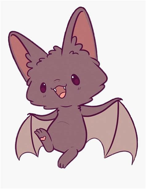 Transparent Cute Bat Png Cute Kawaii Bat Drawing Free Transparent