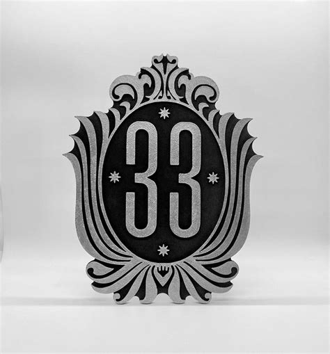 Disneyland Club 33 Inspired Hand Painted Disney Sign Black And Silver