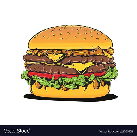 Hamburger Royalty Free Vector Image Vectorstock
