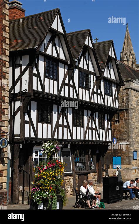 Old Half Timbered Tudor Style Building Built From 1485 To 1603 Steep
