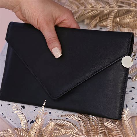 Harper Leather Envelope Clutch Black Ts Australia