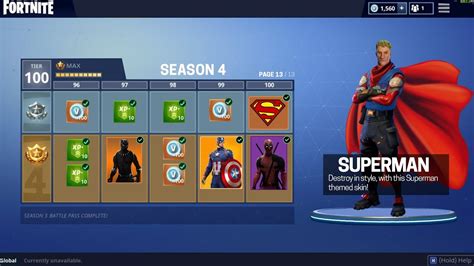 New Fortnite Season 4 Tier 100 Skin Leaked Brand New Season 4 Battle Pass Skins Youtube