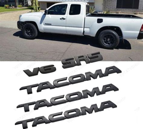 Blackout Emblems Replacement Kit For Toyota Tacoma 2005 2015 Yotatvshop