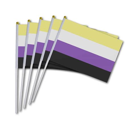 5 Non Binary Pride Hand Flags ⋆ Pride Shop Nz