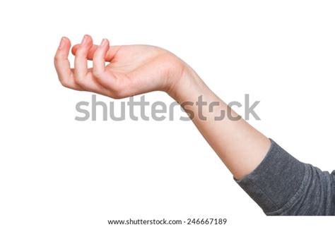 Perplexity Hand Gesture Cupped Palm Isolated Stock Photo 246667189