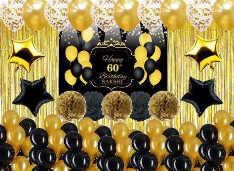 Buy 60th Birthday Party Complete Decoration Kit For Decoration Party