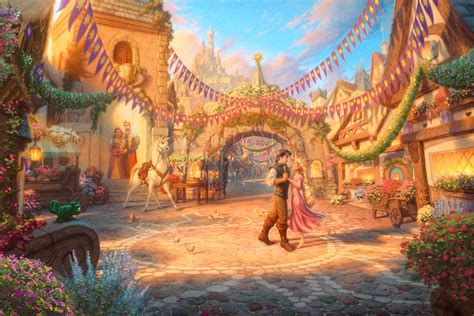 Rapunzel Stars In This Dancing In The Light Art From Thomas Kinkade