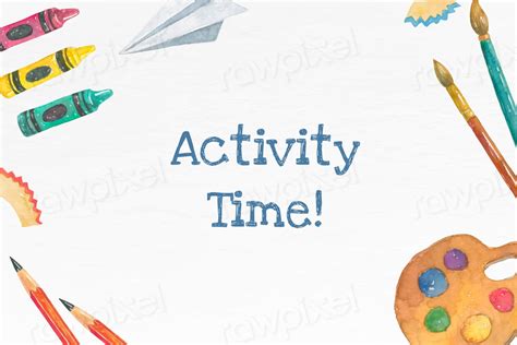 Activity Time Surrounded Art Supplies Free Photo Rawpixel