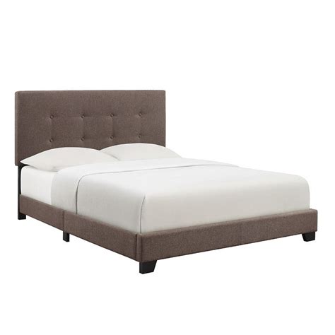 Dark Mocha King Button Tufted Upholstered Bed Accentrics Home
