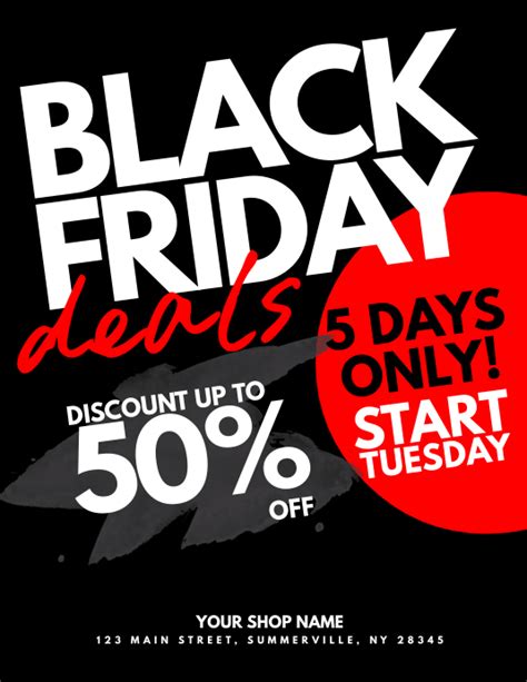 Black Friday Deals Flyer Template Postermywall