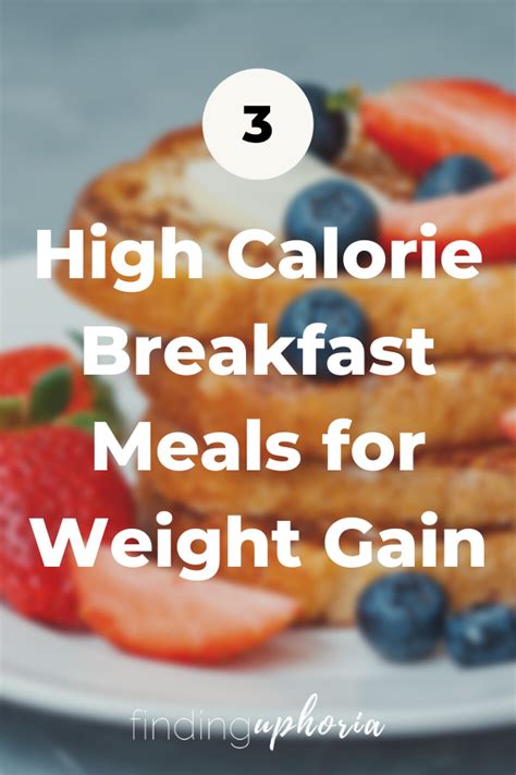 My Top 3 High Calorie Breakfast Meals High Calorie Breakfast High