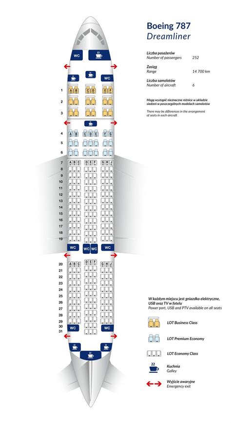Lot B787 Dreamliner Aircraft Seat Configuration Seating Plan Boeing