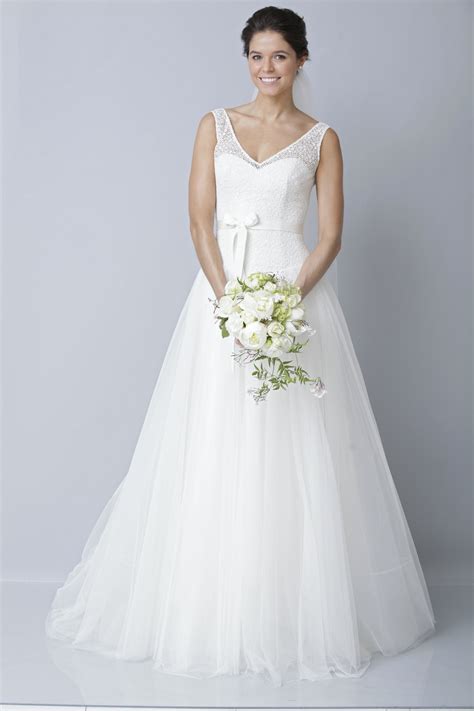 2013 Wedding Dress By Theia Bridal Gowns A Line Illusion Straps