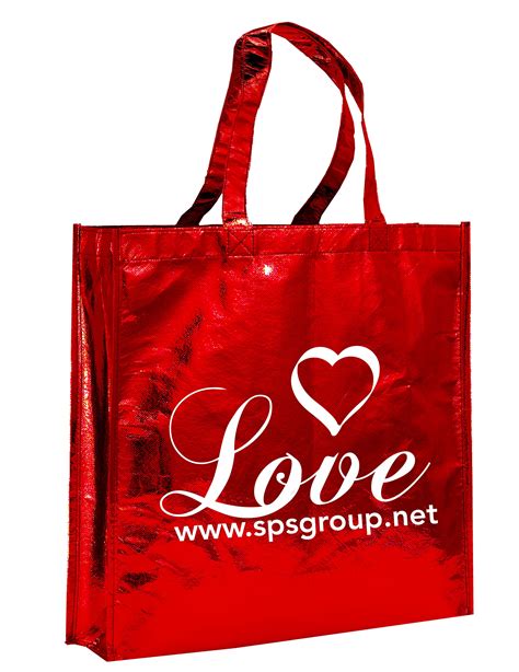 Red Metallic T Tote Bags Custom Printed To Stand Out From The Crowd