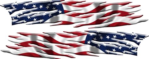 American Flag Flames Vinyl Auto Graphic Decal Xtreme