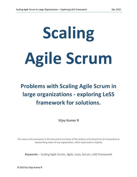 Scaling Agile Less Framework