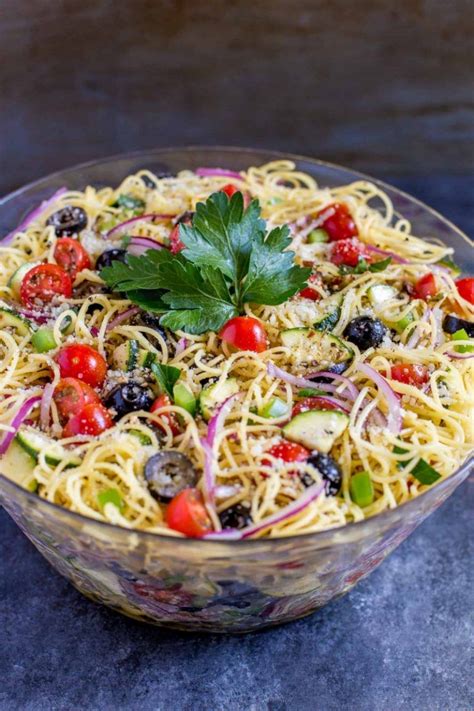 Delicious Cold Spaghetti Salad Is A Refreshing And Flavorful Meal