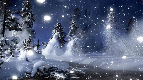 45 Snowy Winter Night Scenes Wallpaper On Wallpapersafari