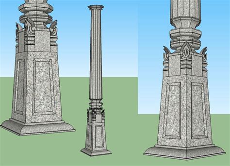 Stone Pillar 3d Model Animated Cgtrader