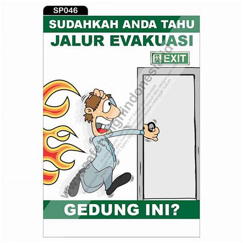 Safety Poster Sp Safety Poster Sudahkan Anda Tahu Jalur Evakuasi