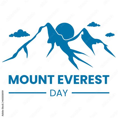 Mount Everest Day On May 29 Simple Illustrations Of Mount Everest With