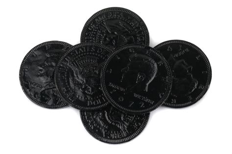 Buy Black Milk Chocolate Coins In Bulk At Wholesale Prices Online Candy