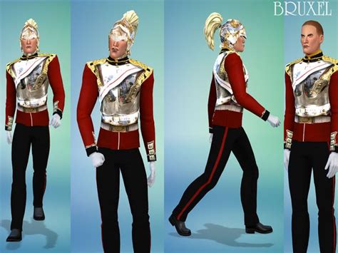 Royal Guard Uniform Bruxel Sims 4 Clothing Royal Guard King Outfit