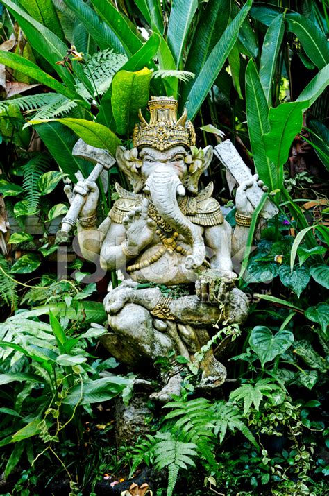 Ganesh Hindu God Statue In Bali Indonesia Stock Photo Royalty Free