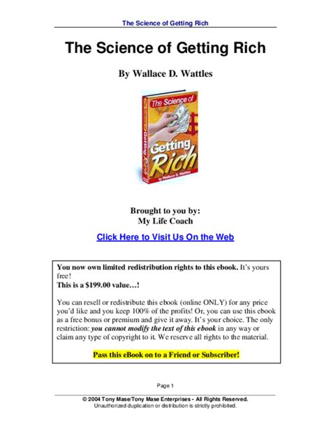 (PDF) The Science of Getting Rich The Science of Getting ...