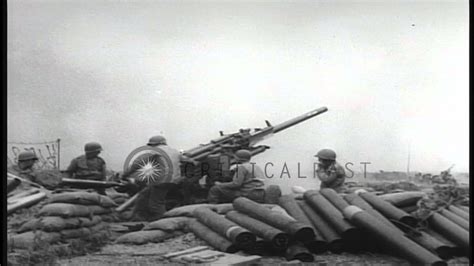 Us Troops Fire Field Artillery In Normandy During World War Ii Hd