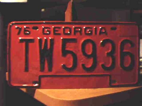 Georgia Dbl License Plates