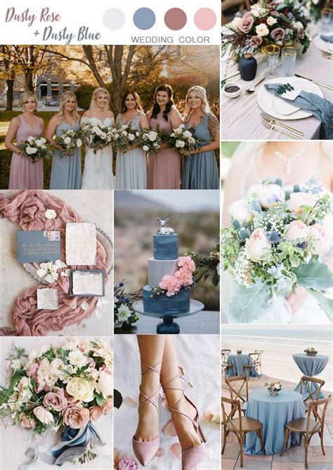 Dusty Rose And Dusty Blue Wedding Color InfinityDress Com Wedding Theme Color Schemes Dusty