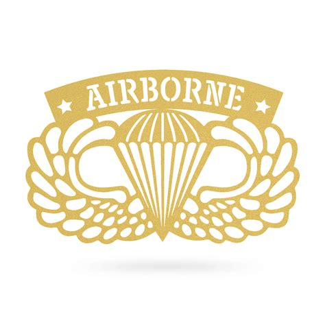 Airborne Emblem Wall Décor Real American Steel Military Wall Art