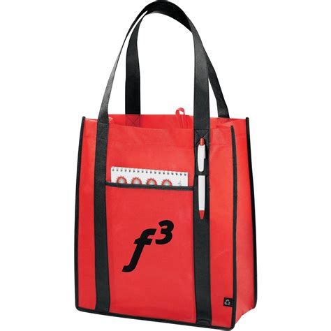 Polypro Contrast Carry All Tote Personalized Tote Bags 139 Ea