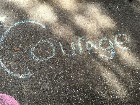 Hd Wallpaper Blue Courage Text Pavement Chalk Hand Drawing